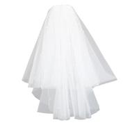 Velos de novia Velo De Novia 2 Capas Con Peineta Y Perlas Multicolor(White)