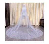 Velos de novia Velo de novia de 1 capa, cuentas de perlas, peine blanco marfil