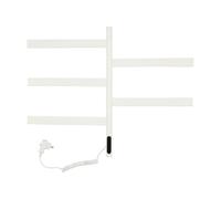 Velosh Radiador eléctrico para toallas con rotación de 180°, radiador de baño de 120 W, secador de toallas eléctrico, radiador de baño, toallero con tipo de pantalla LED, termostato 30-70 °C