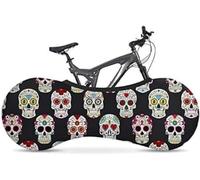 VELOSOCK Funda Cubre Bicicletas para Interiores - Skulls - La Mejor solución para Mantener los Suelos y Las Paredes Libres DE Suciedad - Sirve para el 99% de Las Bicicletas para Adultos