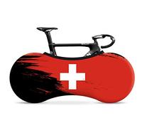 VELOSOCK Funda Cubre Bicicletas para Interiores - Switzerland Flag - La Mejor solución para Mantener los Suelos y Las Paredes Libres DE Suciedad - Sirve para el 99% de Las Bicicletas para Adultos