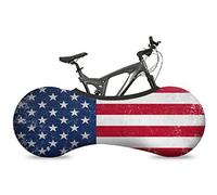 VELOSOCK Funda Cubre Bicicletas para Interiores - USA Flag - La Mejor solución para Mantener los Suelos y Las Paredes Libres DE Suciedad - Sirve para el 99% de Las Bicicletas para Adultos