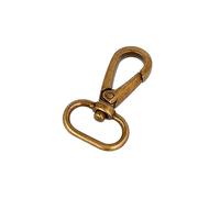VELOX Mosquetón Anilla Ovalada Zamak Oro Viejo 20,50 mm. 5u., accesorios para aplicaciones de confección, como llaveros, joyería, bolsos, mochilas, correas y otros proyectos de marroquinería.