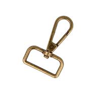 VELOX Mosquetón Anilla Rectangular Zamak Oro Viejo 26 mm. 5u. accesorios para aplicaciones de confección, como llaveros, joyería, bolsos, mochilas, correas y otros proyectos de marroquinería.