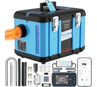 VELPAX Calentador Diésel Portátil Todo en Uno 12 V 24V 220V 8KW,Bluetooth App Calentador de Aire Diesel 0,16-0,52 L/h LCD de Control Remoto,Adecuado para Autocaravanas,Coches,Camiones,Autobuses