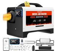 VELPAX Calentador Diésel Portátil Todo en Uno 12 V 24V 220V 8KW,Bluetooth App Calentador de Aire Diesel 0,16-0,52 L/h LCD de Control Remoto,Adecuado para Autocaravanas,Coches,Camiones,Autobuses