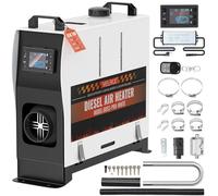 VELPAX Calentador Diésel Portátil Todo en Uno 12 V 24V 220V 8KW,Calentador de Aire Diesel 0,16-0,52 L/h LCD de control remoto,adecuado para automóviles, camiones, barcos
