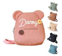 velquessa Mochila Personalizada con Nombre Bordado Mochila Infantil Personalizado peluche suave Pequeña para Niño Niña viaje excursion de Regalos Personalizados para cumpleaños Navidad vuelta al cole