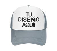 velquessaGorra Personalizada Hombre Mujer Diseño Propio con Texto, Logo, Foto Gorras Trucker Deportiva Ajustable para Running, Tenis, Gimnasio, Verano, Casual -Negra