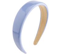 VELSCRUN Diadema azul de 1.6 pulgadas de cuero para mujeres y niñas, banda de pelo sólido antideslizante para mujeres, cabello grueso y fino, banda de moda de Navidad, accesorios para el cabello,