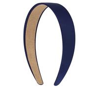 VELSCRUN Diadema de satén azul marino para mujeres y niñas, antideslizantes, de 1 pulgada, bandas para el cabello para Halloween, cosplay, bricolaje, vacaciones, regalos para madres, hermanas,