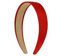 VELSCRUN Diadema roja de satén para mujeres y niñas, antideslizantes, de 1 pulgada, bandas para el cabello para Halloween, cosplay, bricolaje, vacaciones, regalos para madres, hermanas, accesorios