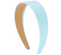 VELSCRUN Diademas azules para mujeres y niñas, 1.6 pulgadas, sedosas, de satén, para Halloween, para mujer, para vacaciones, diadema fina, sólida, simple, cosplay, accesorios para el cabello para