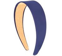 VELSCRUN Diademas de color azul marino para mujeres y niñas, 1.6 pulgadas, sedosas, de satén, para Halloween, para mujer, para vacaciones, diadema fina, sólida, simple, cosplay, accesorios para el