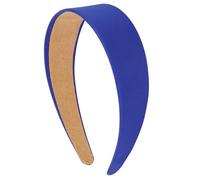 VELSCRUN Diademas de color azul oscuro para mujeres y niñas, 1.6 pulgadas, sedosas, de satén, para Halloween, para mujer, para vacaciones, diadema fina, sólida, simple, cosplay, accesorios para el