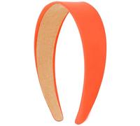 VELSCRUN Diademas de color naranja brillante para mujeres y niñas, 1.6 pulgadas, sedosas, de satén, para Halloween, para mujer, para vacaciones, diadema fina, sólida, simple, cosplay, accesorios para