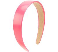 VELSCRUN Diademas de satén rosa brillante para mujeres y niñas, 1.6 pulgadas de ancho, diademas para mujer, bandas para el pelo liso, simples, para vacaciones, cosplay, Halloween, accesorios para el