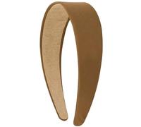 VELSCRUN Diademas marrones para mujeres y niñas, 1.6 pulgadas, sedosas, de satén, para Halloween, para mujer, para vacaciones, diadema fina, sólida, simple, cosplay, accesorios para el cabello para