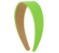 VELSCRUN Diademas verdes para mujeres y niñas, 1.6 pulgadas, sedosas, de satén, para Halloween, para mujer, para vacaciones, diadema fina, sólida, simple, cosplay, accesorios para el cabello para