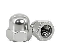 VELSIN 20 Piezas Tuercas de Sombrerete M4 - Tuercas Ciegas Hexagonales de Acero Inoxidable 304 Tuerca de Cúpula para Tornillos de Bicicleta Pernos