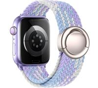 VELULYX correa trenzada Solo Loop Compatible con Apple Watch correa 38mm 40mm 41mm 42mm 44mm 45mm 46mm 49mm, Correa Stretchy Hebilla redonda para iWatch Series 11 10 9 8 7 6 5 4 3 Ultra 2 1 SE