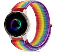 VELULYX Nylon Elastic correa Compatible Venu Sq/Sq Music/Venu Sq 2/Sq 2 Music, 20MM correa for Venu 2 Plus/Vivoactive 3/3 Music/Vivoactive 5/Venu/Vivomove HR/Forerunner 55 245 645