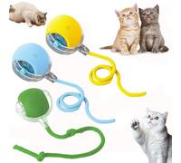 Veluna Pelota Gatos, Veluna Pets Interactive Cat Toys, 360° Smart Automatic Rolling Cat Toy Ball, Three Modes, Fast Charging and Long Lasting, Cat Toy Interactive for All Cats (Yellow+Green+Blue)