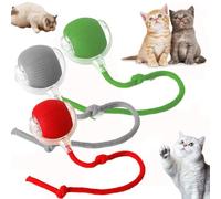 Veluna Pelota Gatos, Veluna Pets Interactive Cat Toys, 360° Smart Automatic Rolling Cat Toy Ball, Three Modes, Fast Charging and Long Lasting, Cat Toy Interactive for All Cats (Red+Green+Gray)