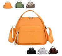 Veluna Shoulder Bag, Veluna Crossbody Shoulder Bag, Lightweight Large Capacity Solid Color Zipper Purse for Women (F)