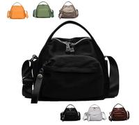 Veluna Shoulder Bag, Veluna Crossbody Shoulder Bag, Lightweight Large Capacity Solid Color Zipper Purse for Women (C)