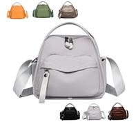 Veluna Shoulder Bag, Veluna Crossbody Shoulder Bag, Lightweight Large Capacity Solid Color Zipper Purse for Women (D)