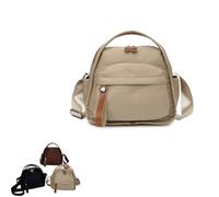 Veluna Shoulder Bag, Veluna Crossbody Shoulder Bag, Women's Solid Zipper Handbag, Lightweight Large Capacity (White)