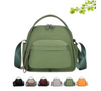 Veluna Shoulder Bag, Women's Elegant Solid Color Shoulder Bag, Fashion Compact Lightweight Solid Color Zipper Handbag (Green)