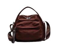 Veluna Shoulder Bag, Women's Elegant Solid Color Shoulder Bag, Fashion Compact Lightweight Solid Color Zipper Handbag (Coffe)