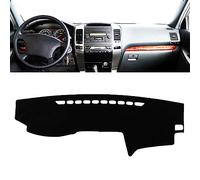 VELUNE Fundas de Salpicadero Tablero, para Toyota Land Cruiser Prado 2003-2009 Alfombrilla Antideslizante Almohadilla Dashmat Anti-UV Alfombra Accesorios,LHD Noir