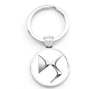 VELUNE Llavero de coche, adecuado para accesorios de llave de coche DS5 DS4 DS5LS DS6 DS7 llavero de aleación, correa de cuero para llave