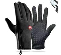Velura Winter Gloves, Thermal Touch Screen Windproof Gloves, All-Day Warmth, Windproof Waterproof (Black,L)