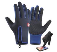 Velura Winter Gloves, Thermal Touch Screen Windproof Gloves, Ultimate Waterproof All-Day Warmth Velura Glove (Dark Blue)