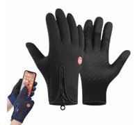 Velura Winter Gloves,Thermal Touch Screen Windproof & Waterproof Gloves,Cycling Mittens Touchscreen,Outdoor Non-Slip Glove,All-Day Warmth,Winter Sports Glove For Driving Hiking(Black,L)