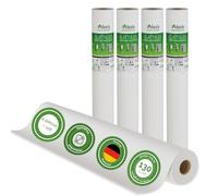 Veluxis® Papel pintado no tejido liso, pintable, puentea grietas y estable. Revestimiento. Juego de 4 piezas en blanco, 10,05 m x 0,53 m, 130 g/m²