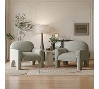 Velvet Accent Chair, Modern Arch-Leg, Single with Anti-Slip Foot Pads,Furniture for Small Living Room Balcony Game(L)