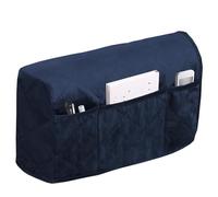 Velvet Armrest Covers for Recliners,Couch Armrest Covers for Sofa, Anti-Slip Sofa Arm Protectors Armrest Covers with Side Pocket Furniture Armchair Slipcovers(Navy)