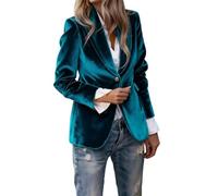 Velvet Blazer Women, Business Casual Sweater Blazers Suit Dress Jackets Fall Winter Office Work Outfits Cardigan Coat