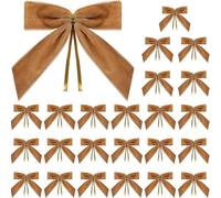 Velvet Bows Ornaments - Vintage Holiday Ornaments, Velvet Ribbon Bows For Garland For Garlands Gift Wrapping Weddings Parties Candy Bags Front Door Garden Yard