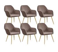 Velvet Chair Cover with Armrests, 1 pieza, estiramiento de la silla Slipcover, extraíble Washable Sofa Cover for Dining Room, Bar, Living Room (Taupe, Set of 6)
