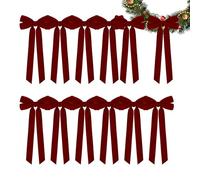 Velvet Christmas Bows - 12 piezas Bows Decor, Festive Velvet Bow Ornaments for Christmas Tree | Holiday Decoration Set for Home Decor, Front Door, Office, Wreath, Staircase, Mantel, Wall, Garden, Back