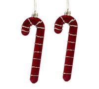Velvet Christmas Ornaments, Party Tree Pendant For Family, 2 Pieces Seasonal Christmas Decoration, Indoor Outdoor Holiday Party Gathering Living Room Home Office Fireplace