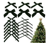 Velvet Christmas Tree Bows - Rustic Holiday Ribbon Set, Festive Decorative Ornaments for Seasonal Charm, Soft Velvet Texture with Secure Tie Design, Christmas Ribbon Decor for Home Indoor Display