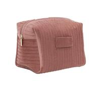 Velvet Cosmetic Bag - Large Capacity Velvet Makeup Bag with Zipper, Travel Toiletry Organizer Pouch for Cosmetics Skincare Accessories, Portable Beauty Storage for Women