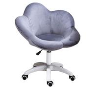Velvet de forma de flores Silla de silla de oficina en casa altura de la computadora de computadora ajustable silla de escritorio 360 ° giratorio para el vestuario de tocador de juegos de dormitorio